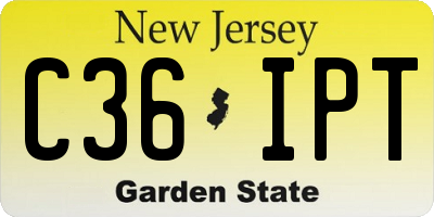 NJ license plate C36IPT