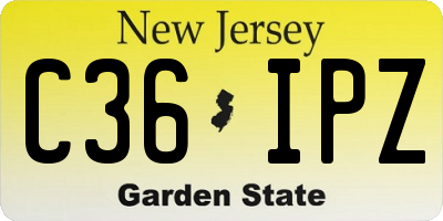 NJ license plate C36IPZ