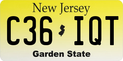 NJ license plate C36IQT