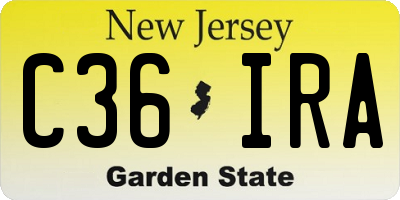 NJ license plate C36IRA