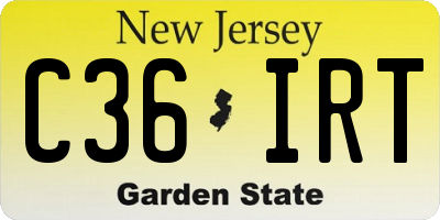 NJ license plate C36IRT