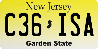 NJ license plate C36ISA