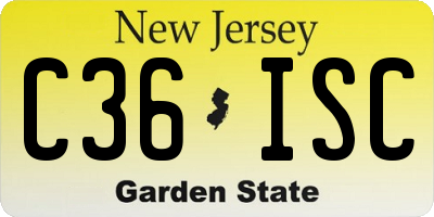 NJ license plate C36ISC