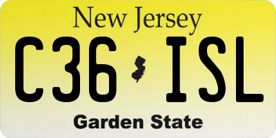 NJ license plate C36ISL