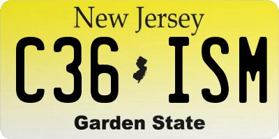 NJ license plate C36ISM