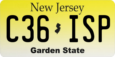 NJ license plate C36ISP