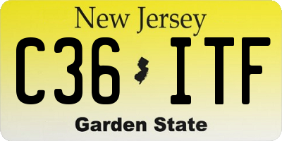 NJ license plate C36ITF