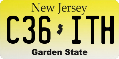 NJ license plate C36ITH