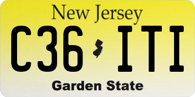 NJ license plate C36ITI