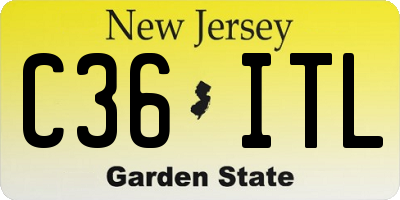 NJ license plate C36ITL