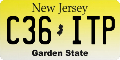 NJ license plate C36ITP