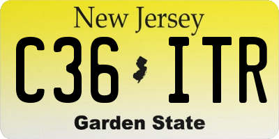 NJ license plate C36ITR