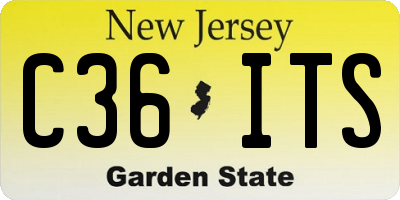 NJ license plate C36ITS