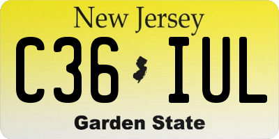 NJ license plate C36IUL