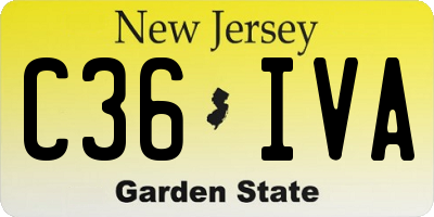 NJ license plate C36IVA