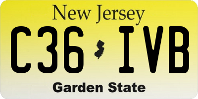 NJ license plate C36IVB