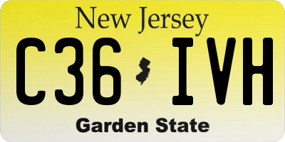 NJ license plate C36IVH