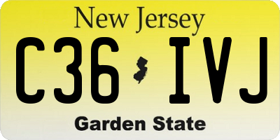 NJ license plate C36IVJ