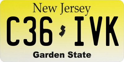 NJ license plate C36IVK