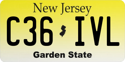 NJ license plate C36IVL
