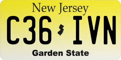 NJ license plate C36IVN