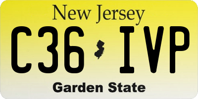 NJ license plate C36IVP