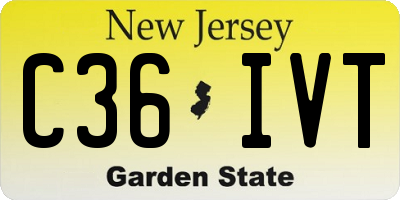 NJ license plate C36IVT