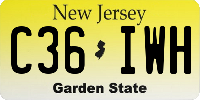 NJ license plate C36IWH