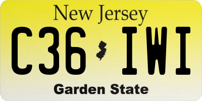 NJ license plate C36IWI