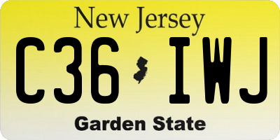 NJ license plate C36IWJ