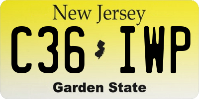 NJ license plate C36IWP