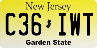 NJ license plate C36IWT