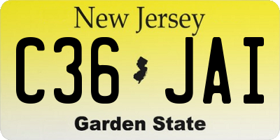 NJ license plate C36JAI