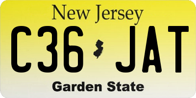 NJ license plate C36JAT