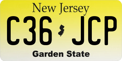 NJ license plate C36JCP