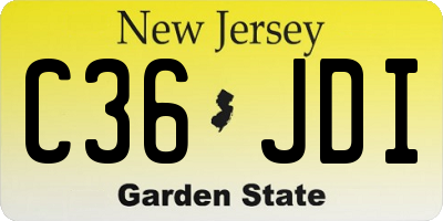 NJ license plate C36JDI