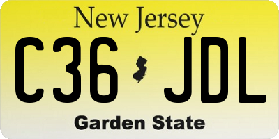 NJ license plate C36JDL