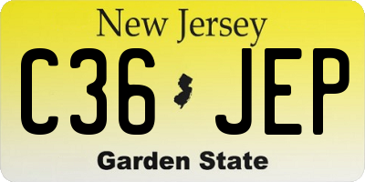 NJ license plate C36JEP