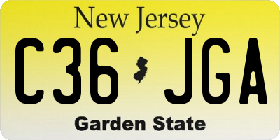 NJ license plate C36JGA