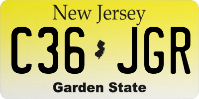NJ license plate C36JGR
