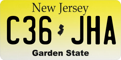 NJ license plate C36JHA