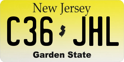 NJ license plate C36JHL