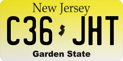 NJ license plate C36JHT