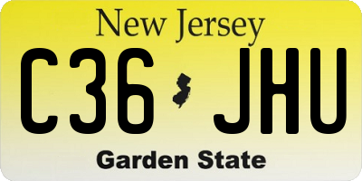 NJ license plate C36JHU