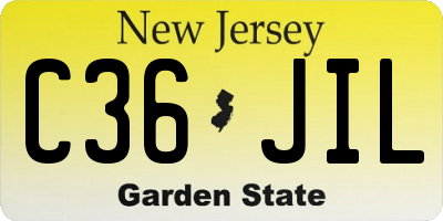 NJ license plate C36JIL