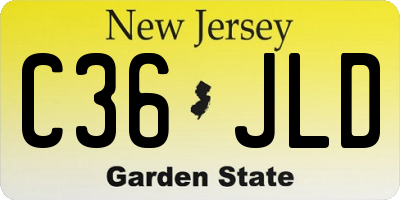 NJ license plate C36JLD