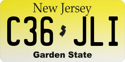 NJ license plate C36JLI