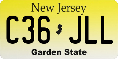 NJ license plate C36JLL