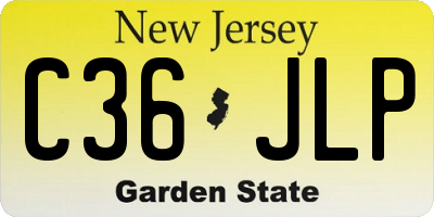 NJ license plate C36JLP