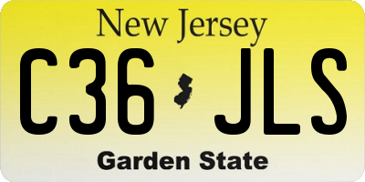 NJ license plate C36JLS